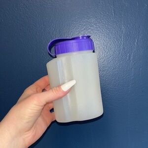 Purple and White storage Bottle 1 pt/ 500 ml